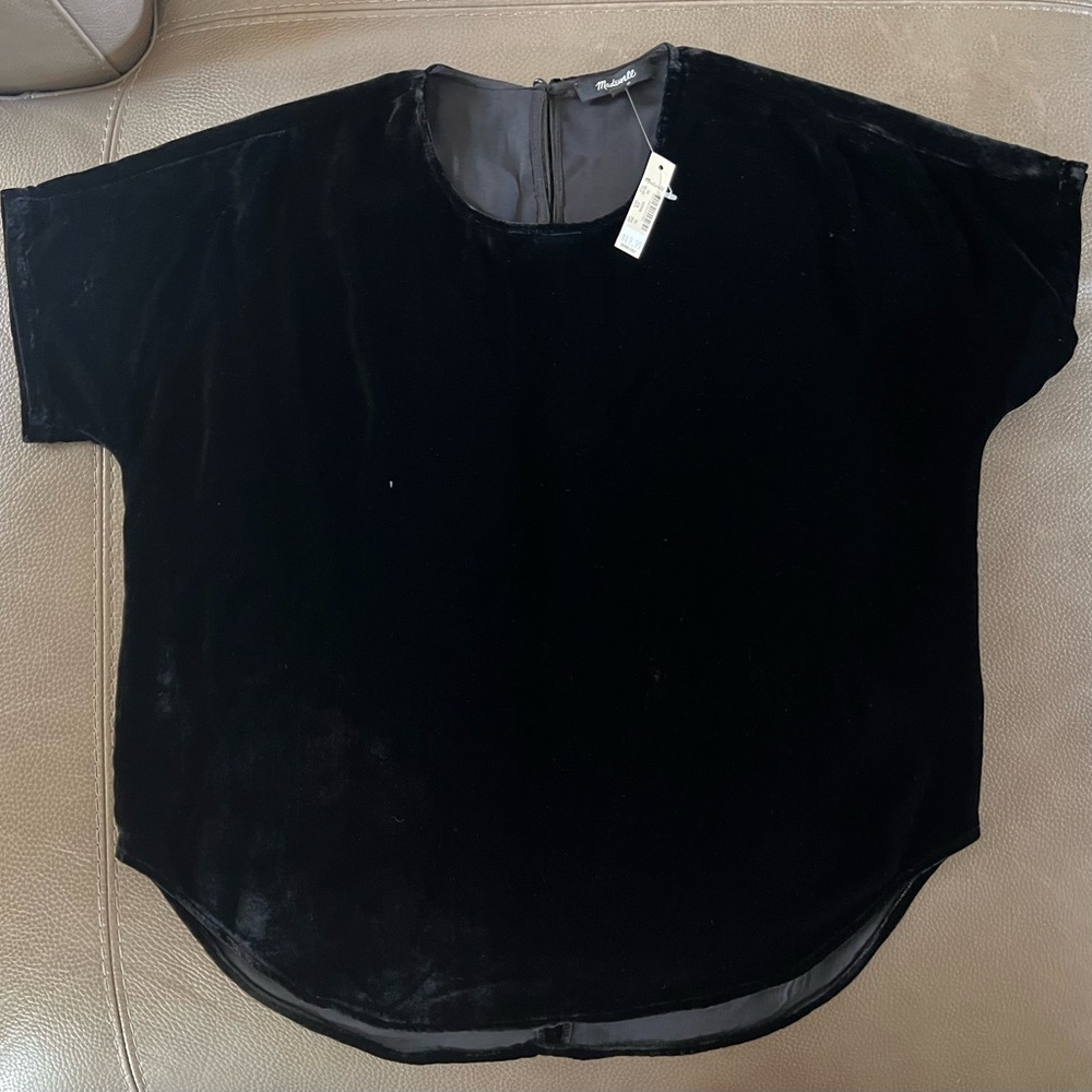 Madewell Oversized Velvet Swing Top. NWT.